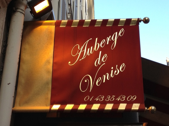 L'Auberge de Venise at 10 rue Delambre in Monparnasse. Formerly The Dingo, where Scott Fitzgerald met Ernest Hemingway in 1925.