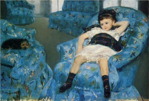 Mary Cassatt, Little Girl in a Blue Armchair (1878), National Museum of Art.