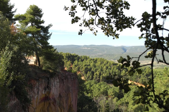 The red ochre cliffs of Roussillon