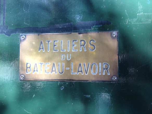 The plaque on what is left of the old Bateau-Lavoir located 