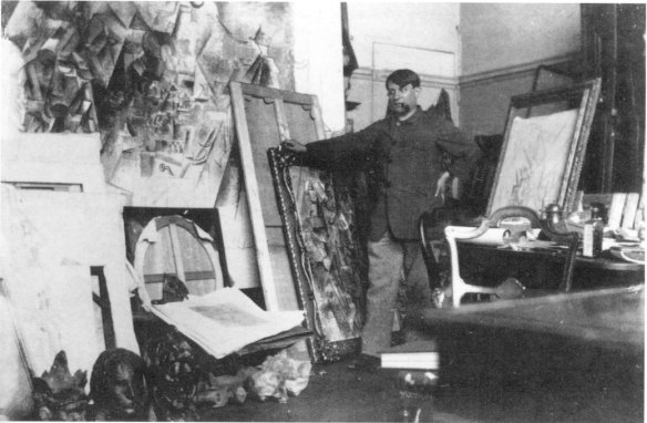 Pablo Picasso in his boulevard Clichy apartment/studio, 